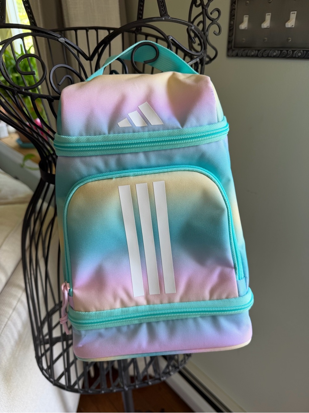 adidas Pastel Ombre Lunch Backpack in Mint, Pink, Yellow